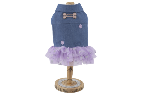 Vestido Rubi Para Cachorro (Jeans com tule)